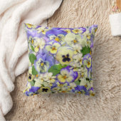 パステルパンジー クッション (ブランケット)