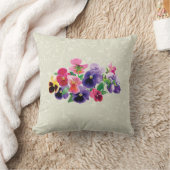 パステルパンジー クッション (ブランケット)