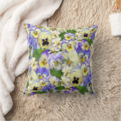 パステルパンジー クッション (ブランケット)