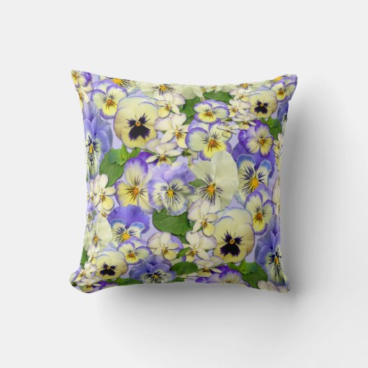 パステルパンジー クッション (正面)