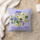 パステルパンジー クッション (ブランケット)