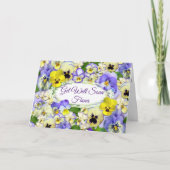 パステルパンジーGet Well Greeting Card カード (正面)