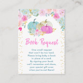 パステルパンプキンの花の本の請求カード エンクロージャーカード (正面)