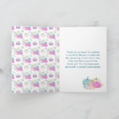 パステルパンプキンスフローラベビーシャワー サンキューカード (内部)