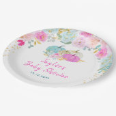 パステルパンプキンスフローラベビーシャワー ペーパープレート (アングル)