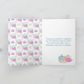 パステルパンプキンスフローラ誕生日パーティー サンキューカード (内部)