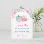 パステルパンプキンスフローラ誕生日パーティー サンキューカード (スタンド正面)