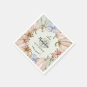 パステルパンプキンス男女兼用ベビーシャワー スタンダードカクテルナプキン (角)