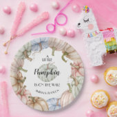 パステルパンプキンス男女兼用ベビーシャワー ペーパープレート (パーティー)
