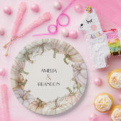 パステルパンプキンス秋 ペーパープレート (パーティー)