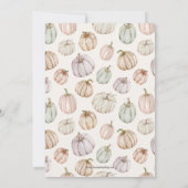 パステルパンプキンズカップルシャワー秋招待状 (裏面)