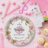 パステルパンプキンズガールベビーシャワーピンク ペーパープレート (パーティー)