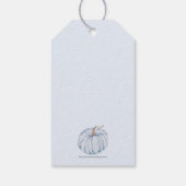 パステルパンプキンズブルーベビーシャワーお気に入りギフトラベル ギフトタグ (裏面)