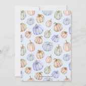 パステルパンプキンズボーイベビーシャワー招待状 (裏面)