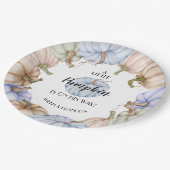 パステルパンプキンズボーイベビーシャワー ペーパープレート (アングル)