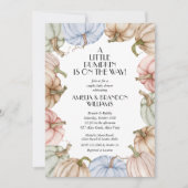 パステルパンプキンズミントベビーシャワー招待状 (正面)