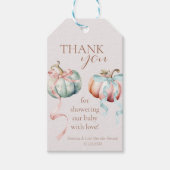 パステルパンプキンズ&ボウギフトラベルありがとうラベル ギフトタグ (正面)