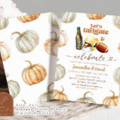 パステルパンプキンビール&フットボールカップルシャワー 招待状