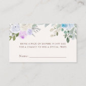 パステルパンプキンフローラおむつラッフルカード エンクロージャーカード (裏面)