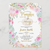 パステルパンプキンベビーシャワー招待状 招待状 (正面/裏面)