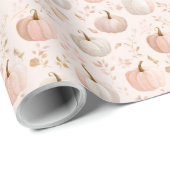 パステルパンプキンモノグラムパーソナライズされたイニシャル ラッピングペーパー (ロールコーナー)