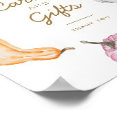 パステルパンプキン秋ベビーシャワーカード&ギフトサイン ポスター (角)