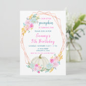 パステルパンプキン紙吹雪バースデーパーティー 招待状 (スタンド正面)
