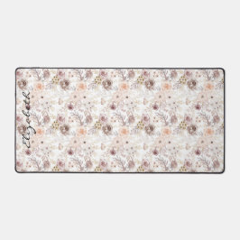 パステルパーソナライズされたウォーターカラーカラフルバラ デスクマット