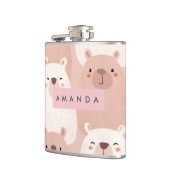 パステルパーソナライズされたカディブルキャピバラ フラスク (左)