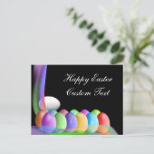 パステルパーソナライズされたカラーイースターエッグポストカード シーズンポストカード (スタンド正面)