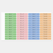 パステルパーソナライズされたカラーキッズ新学期 ラベル (シート)