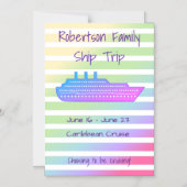 パステルパーソナライズされたクルーズテーマステートルームマグネット マグネット招待状 (正面)