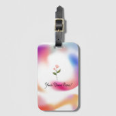 パステルパーソナライズされたグラディエント荷物タグ ラゲッジタグ (正面縦)