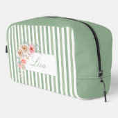 パステルパーソナライズされたグリーンコスメティックバッグ ドップキット (右コーナー)