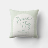 パステルパーソナライズされたグリーンピース+ジョイ クッション (裏面)