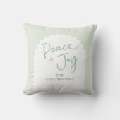 パステルパーソナライズされたグリーンピース+ジョイ クッション (正面)