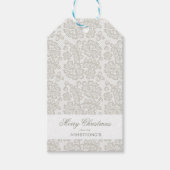 パステルパーソナライズされたグレークリスマスギフトラベル ギフトタグ (正面)