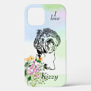 パステルパーソナライズされたシーズー(犬)Tzu Apple iPhoneケース iPhone 12ケース