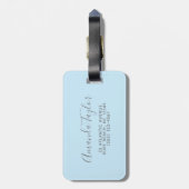 パステルパーソナライズされたストライプ ラゲッジタグ (裏面縦)