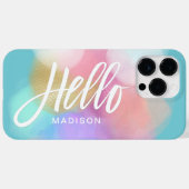 パステルパーソナライズされたス絵を描プロッチハロー Case-Mate iPhoneケース (裏面 (横))