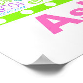 パステルパーソナライズされたチアリーティングワードタイポグラフィ ポスター (角)