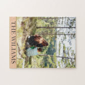 パステルパーソナライズされたトーンの大きな家族の写真 ジグソーパズル (横)