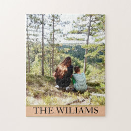 パステルパーソナライズされたトーンの大きな家族の写真 ジグソーパズル