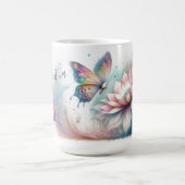 パステルパーソナライズされたバタフライアートコーヒーカップ コーヒーマグカップ (中央)