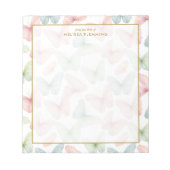 🦋パステルパーソナライズされたバタフライ ノートパッド (正面)