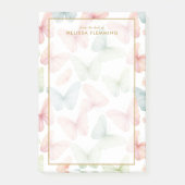 🦋パステルパーソナライズされたバタフライ ポストイット (正面)