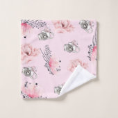 パステルパーソナライズされたバラ バスタオルセット (ウォッシュタオル)