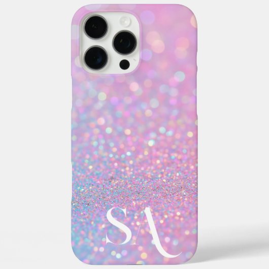パステルパーソナライズされたピンクグリッターiPhoneケース Case-Mate iPhoneケース (裏面)