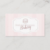 パステルパーソナライズされたピンクケーキベーカリー 名刺 (正面)