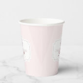 パステルパーソナライズされたピンクケーキベーカリー 紙コップ (右)